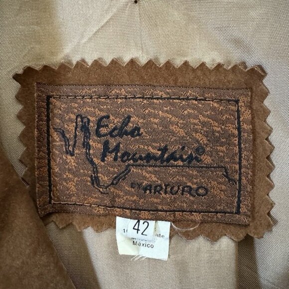 Vintage Echo Mountain By Arturo Leather Jacket Sz 42 Western Country - Picture 5 of 10